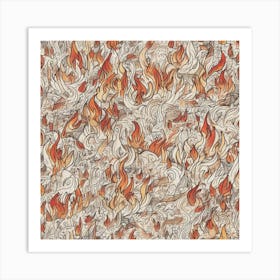 Fire art Art Print