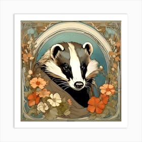 Badger Art Print