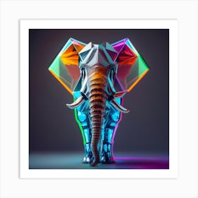 Abstract Elephant Art Print