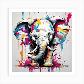 Colorful Elephant Art Print