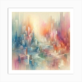 Abstract City Canvas Print Art Print