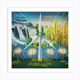 Sustainable Energy Landscape Art Print