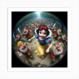 Snow White And The Seven Dwarfs 3 Art Print