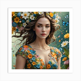 Flower Girl 2 Art Print