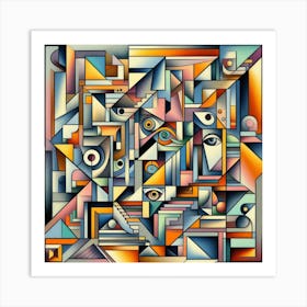 Cubist style Art Print