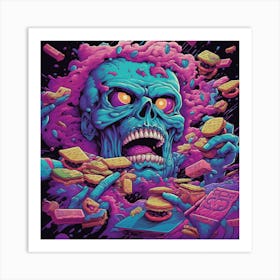 Psychedelic Skull 1 Art Print