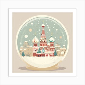 Moscow Russia 2 Snowglobe Art Print