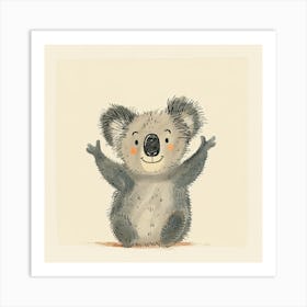 Charming Illustration Koala 3 Art Print