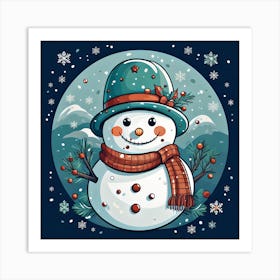 Snowman 1 Art Print