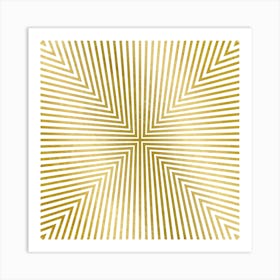 Converge Gold Square Art Print
