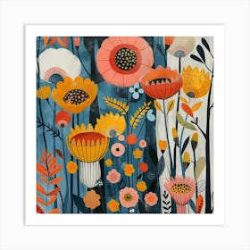 Flowers In The Garden Art Print