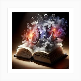 rainbow book Art Print