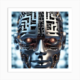 Cyborg Head 8 Art Print