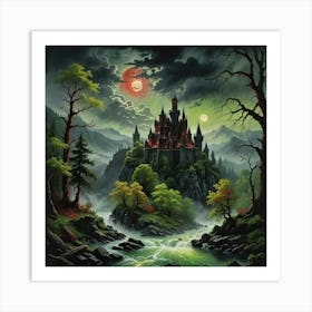 Castle In The Woods 3 Art Print