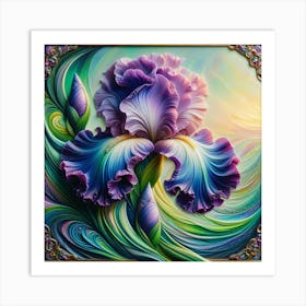 Purple Iris Art Print