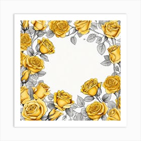 Yellow Roses 20 Art Print