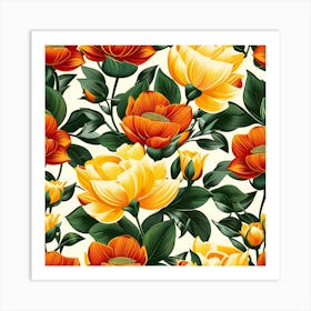 Floral Vector art, pattern  Art Print