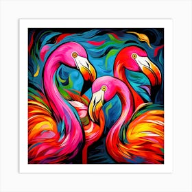 Flamingos 8 Art Print