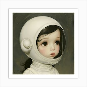 Girl In Space 4 Art Print