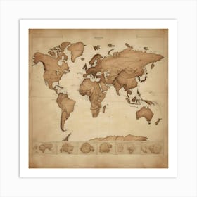 World Map 6 Art Print