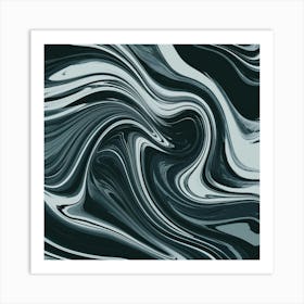 Black and White Abstract Art 47 Art Print