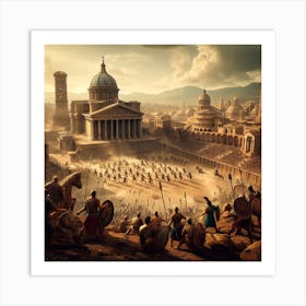 Battle Of Rome Art Print