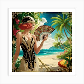 Deco Lady 1 Art Print