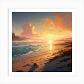 Farewell Spit Golden Bay Landscape Art Print