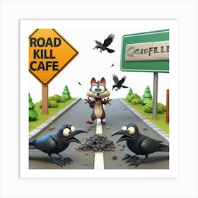 Road Kill Cafe 2 Art Print