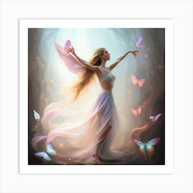 Ethereal Butterfly Dance Print Art (1) Art Print