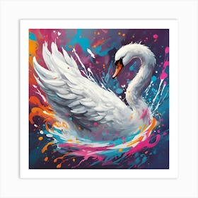 Swan Painting Art Print