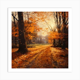 Autumn Path Art Print