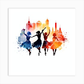 Dancers In The City Art Print