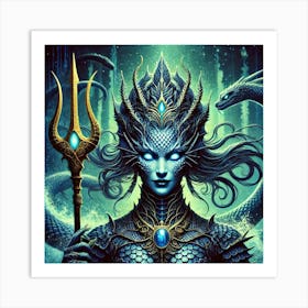 A Detailed Character Portrait Of Queen Serakha Art Print