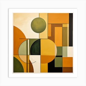 Abstract Shapes Warm Neutral Colors 1 Art Print