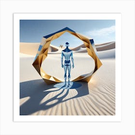 Man In The Desert 33 Art Print