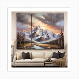 'Mountain Landscape' Art Print