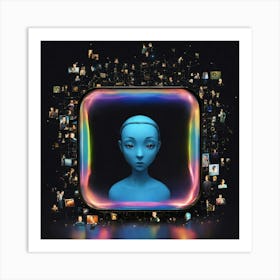 Avatar On Social Networks Like A Mirror Art Print