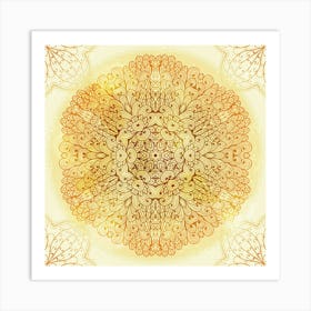 Hand Drawn Floral Mandala 08 1 Art Print