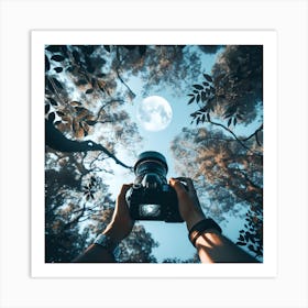 Full Moon In The Forest 2 Art Print