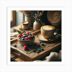 Coffee And Berries Art Print