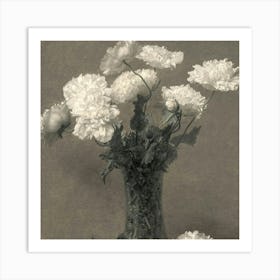 Carnations In A Vase Art Print