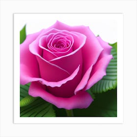 Pink Rose Art Print