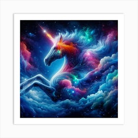 Unicorn In The Clouds 3 Art Print