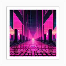 Neon City 1 Art Print