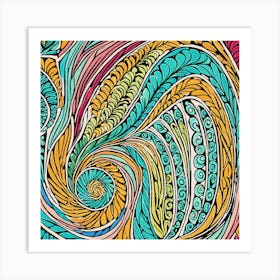 Abstract Doodle Art Print