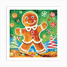 Gingerbread Man 3 Art Print