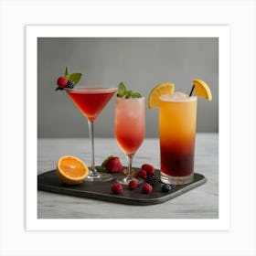 Default Cocktails Using Nonstandard Ingredients Aesthetic 1 Art Print