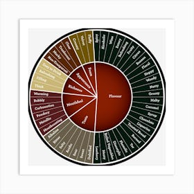 Beer Flavor Wheel Art Print