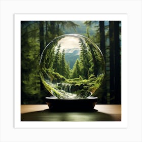 Forest In A Glass Ball Art Print